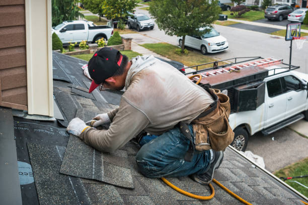 Professional Flat Roof Repair technician working in Waterloo, WI